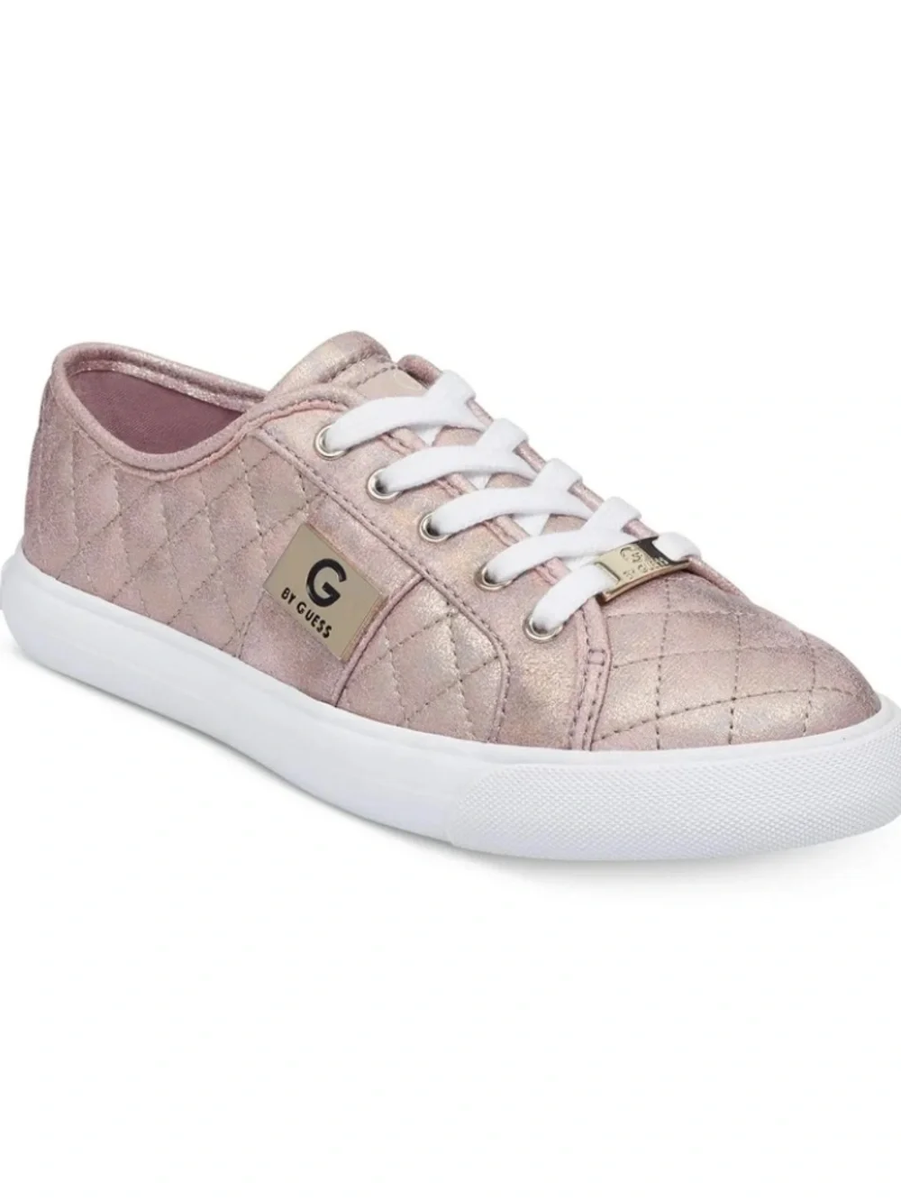 GUESS G Backer Z Quilted Blush Quilted Lace-Up Sneaker size 9M